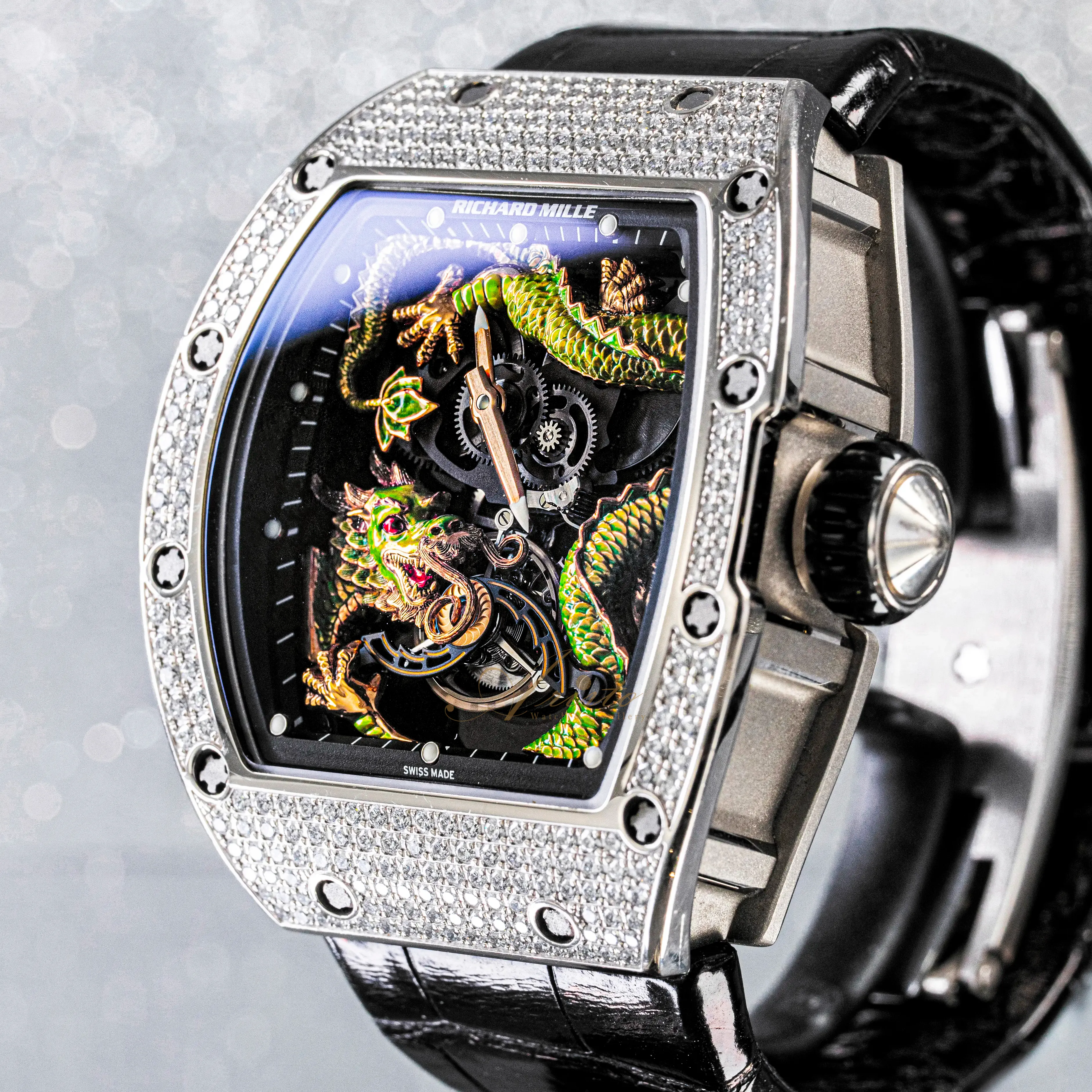 RICHARD MILLE | RM057 WG Full Setting Green Dragon - Aristo Watch